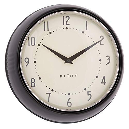 Plint Retro Wanduhr Uhr Küchenuhr Dänisches Design Wall Clock Black
