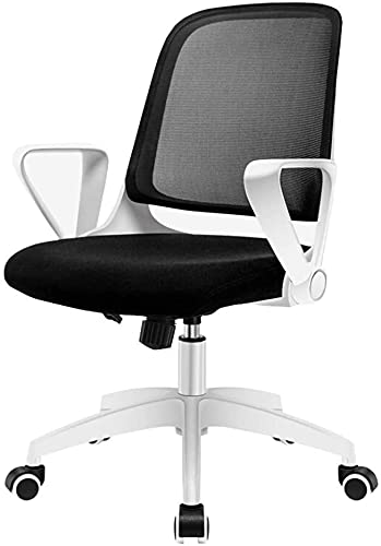 Drehstuhl, Büro, ergonomischer Stuhl, drehbarer Handlauf, Kleiner Raum, atmungsaktiver Netz-Drehstuhl, Stuhl mit Gewicht, Stuhl (Farbe: Weiß), erforderlich, bequemer Jahrestag Vision