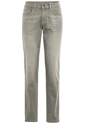 Camel Active Herren 5-Pocket Houston Straight Jeans, Grün (Olive 32), W34/L34 (Herstellergröße: 34/34)