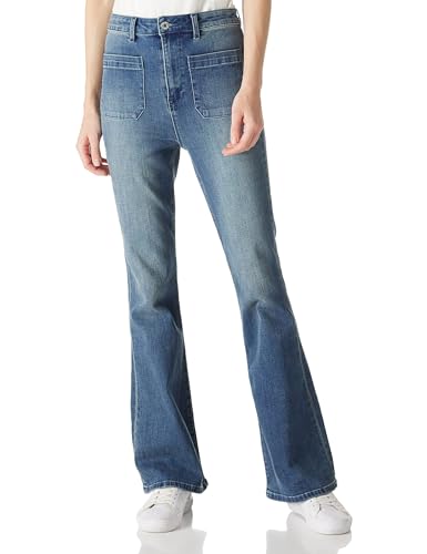 find. Damen Jeans Bootcut,Langgrößen High Waist Stretch Flared Weites Bein Jeans M