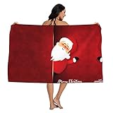 Badetuch mit Cartoon-Weihnachtsmann-Druck, weiches Badetuch, saugfähige Handtücher, vielseitig einsetzbar für Badezimmer, Hotel, Fitnessstudio und Spa, 130 x 80 cm