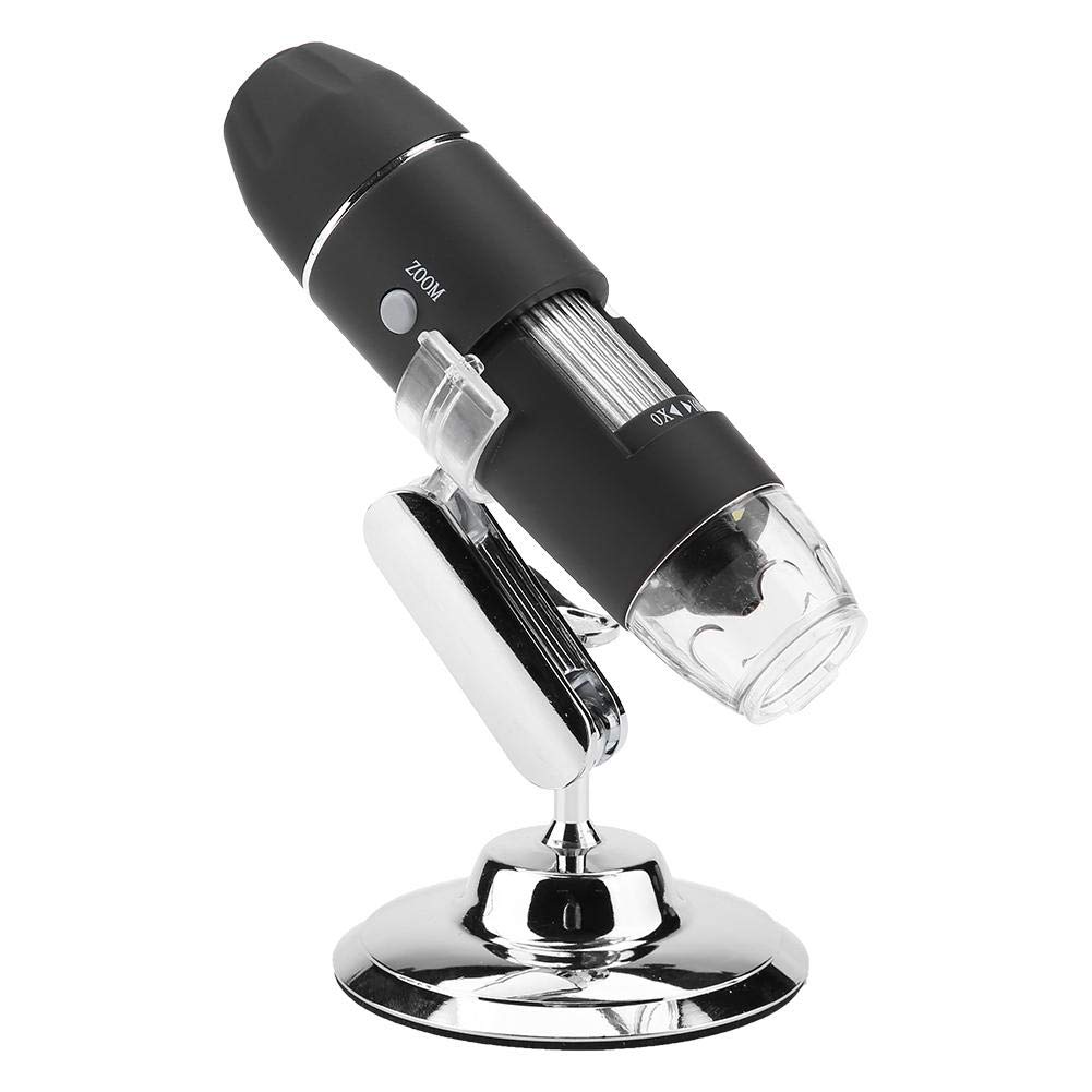 Akozon Digital Microscope Handheld WiFi Electronic Microscope 1600X 2MP HD USB Magnifier Mini Camera with Metal Stand