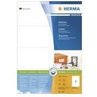 HERMA Premium - Permanent selbstklebende, matte laminierte Papieretiketten - weiß - 105 x 70 mm - 800 Etikett(en) (100 Bogen x 8) (4426)