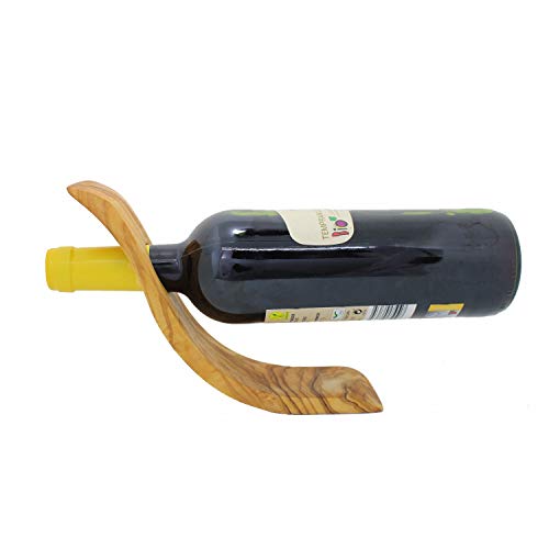 mitienda mit Liebe gemacht Weinflaschenhalter Welle - Weinflaschenständer aus Holz, Halterung für Weinflaschen