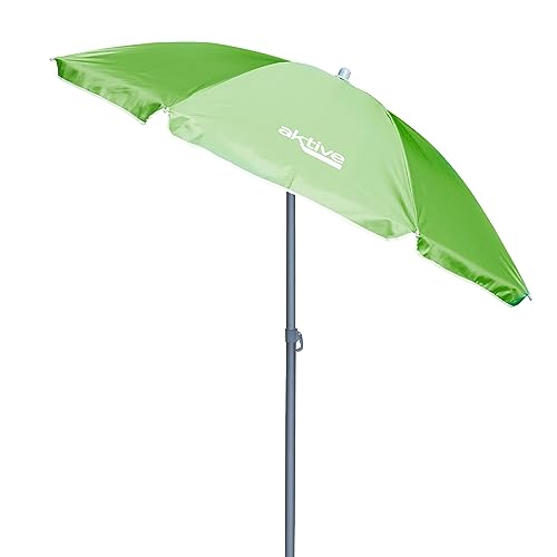 AKTIVE 62240 Sonnenschirm Ø 180 cm neigbar mit UV50 Schutz grün