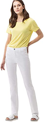 BRAX Damen Style Mary Smart Cotton Hose, White, W29/L32(Herstellergröße:38)