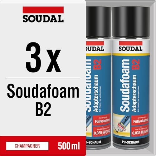 Füll- & Dämmschaum SOUDAFOAM B2 750 ml (Adapteraufsatz) Spar- Set (3)