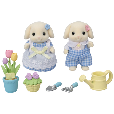 Sylvanian Families - 5736 Blumen- und Garten-Spielset mit Figuren - Figuren für Puppenhaus