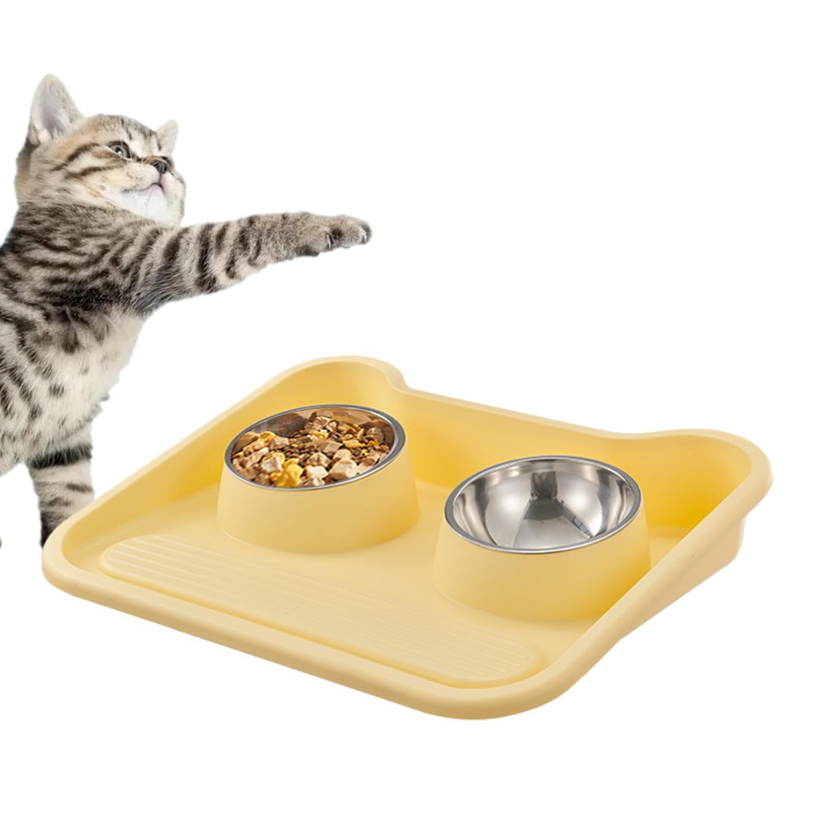 Katzennäpfe für Futter und Wasser | Edelstahlnäpfe zum Trinken und Füttern von Haustieren,Futtermittel für Haustiere, Hundefutterspender für kleine bis mittelgroße Hunde und Katzen Woteg