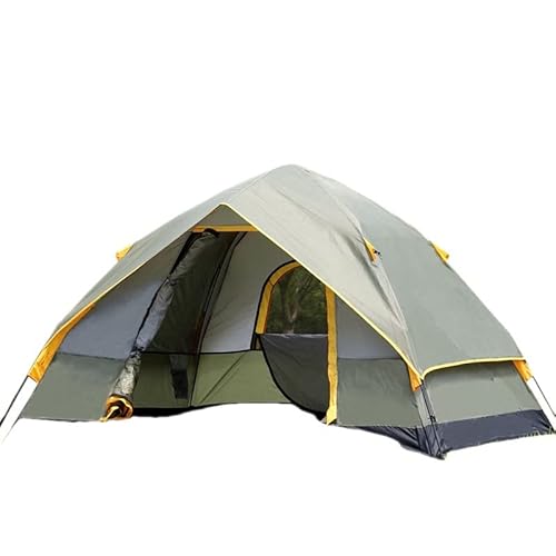 Outdoor-Camping-Zelt, verbesserte wasserdichte Doppelschicht, für 3–4 Personen, Reisen, Angeln, Wandern, Sonnenschutz ziyu