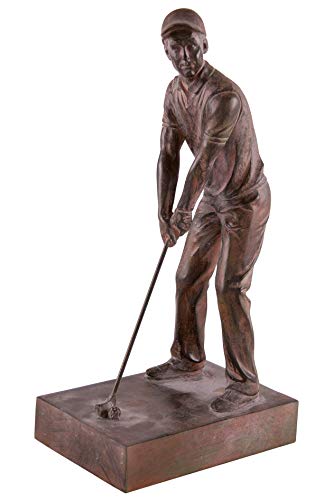 PALLART 7497 Trophäe Sport mit Design D Figur Harz Golf 39 cm, Bronze, Einheitsgröße