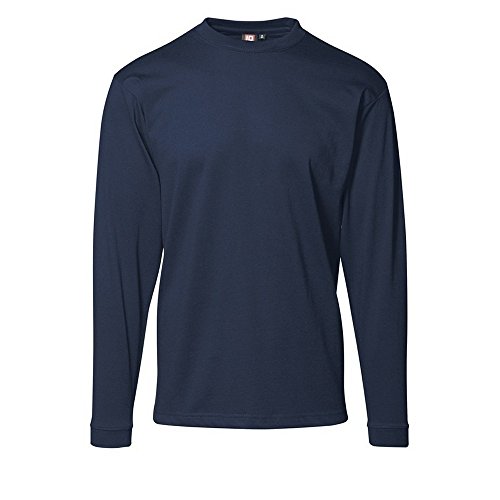 ID Herren Langarm T-Shirt, Navy, 4XL