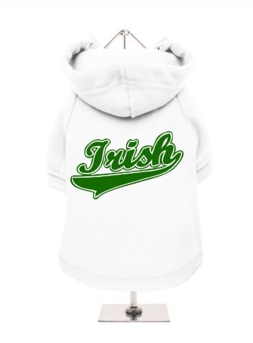 "St. Patrick: Irische" UrbanPup Hunde Sweatshirt (weiß/grün)