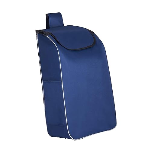 THEGA 37L Einkaufswagen-Ersatztasche - Einkaufstasche Shopping Trolley Ersatztasche, wasserdichte Aufbewahrungstasche Aus Oxford-Stoff, Leicht Zu Reinigende Trolley-Ersatztasche (Color : Blue)