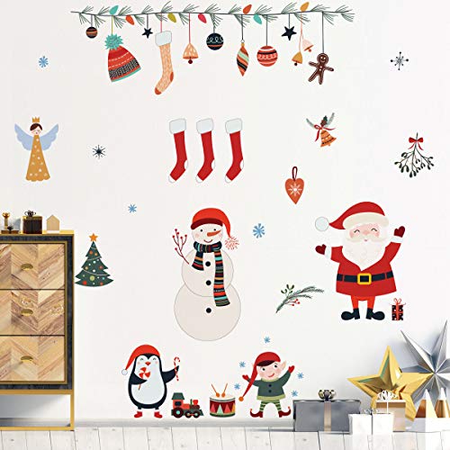 Aufkleber, Weihnachtsmotiv, selbstklebend, Weihnachtsmann, 60 x 80 cm