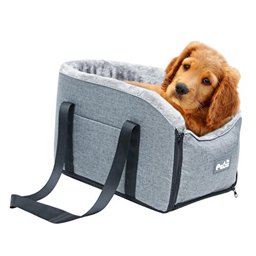 Dog Car Seat, Centre Console Dog Car Seat for Cat and Small Dog, Portable Pet Travel Carrier Travel Bed, Washable Puppy Car Seat, Dog Cat Booster Seat On Car Armrest, Car Seat Pet Supplies
