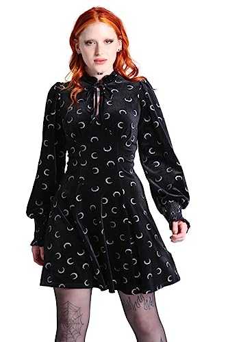 Hell Bunny Misty Moon Dress Frauen Kurzes Kleid schwarz/weiß M