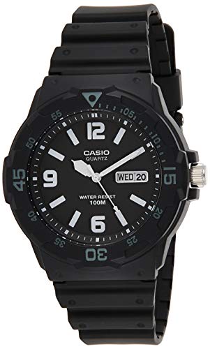 Casio Collection Herren-Armbanduhr MRW200H3BVEF, schwarz/Grün