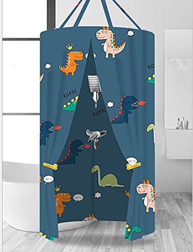 Cakunmik Duschvorhang Badezimmer wasserdichte Kühlhauben,Badeabdeckung und Badezelt mit einemReißverschlussWärmedämmung Hängende Runde Badewanne Konto 100 * H 200 cm,B