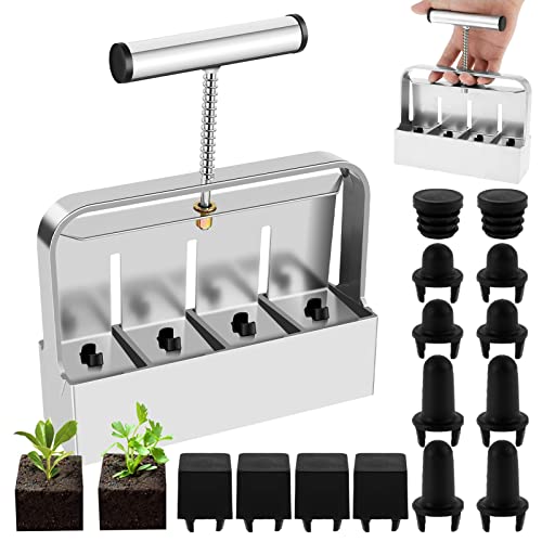 Bodenblocker Set manuell -Boden -Blockhersteller 1,57 × 1,97 Zoll Handheld Samen Block Maker -Werkzeug Robustes Mikro -Boden -Blockierwerkzeug für Treibhausgartensamenanlagen