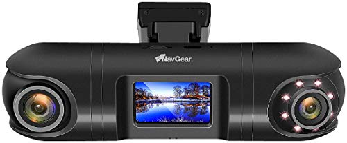 NavGear Autokamera Dashcam: QHD-Dual-Dashcam mit 2 Kameras, G-Sensor, IR-Nachtsicht und GPS (Dual-Objektiv-Dashcam)