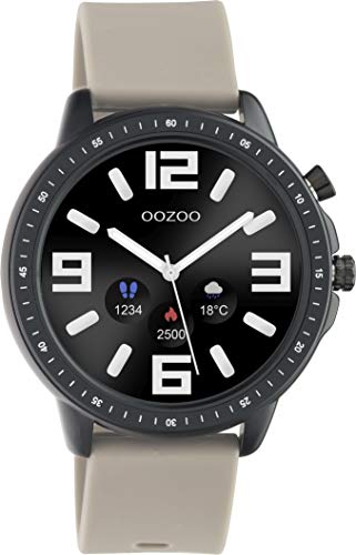Oozoo Smartwatch Unisex Fitnessuhr 45mm mit 20mm Silikonarmband für Damen und Herren | Fitness Armbanduhr mit Schrittzähler | Fitnesstracker Sportuhr für iOS & Android