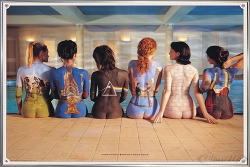 Close Up Pink Floyd Poster Bodypainting Album Covers (62x93 cm) gerahmt in: Rahmen Silber