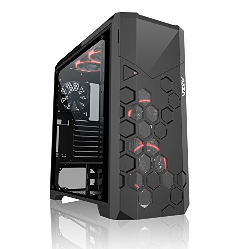 Mordaxt Storm 6000b Tower Black Computer Case - Computer Cases (Full-Tower, PC, ATX, Micro-ATX, Black, Red/Green/Blue, 17.5 cm)