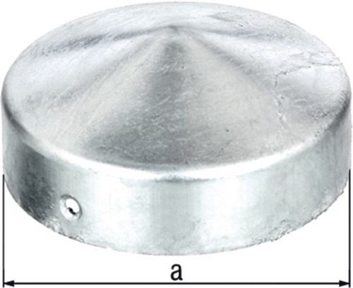 NW-GAH Pfostenkappe (Ø 80 mm / rund flache Form / Inhalt: 10 Stück) - 205928