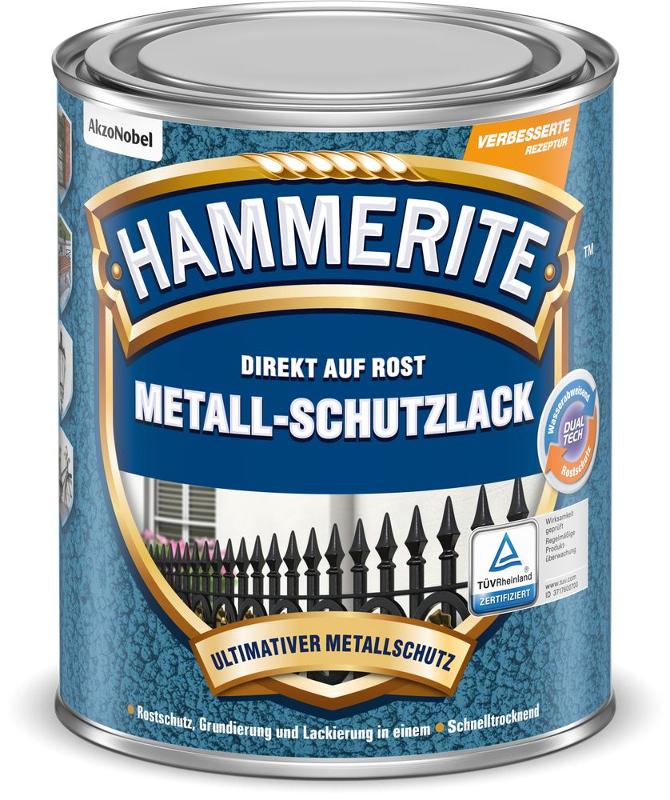 AKZO NOBEL (DIY HAMMERITE) 5087605 Hammerite Metall-Schutzlack Hammerschlag 2,500 L, Dunkelgrün