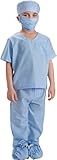 Dress Up America Kinder Doctor Scrubs Kleinkindkostüm Kinder Doctor Scrubs Pretend Play Outfit Blau und Rosa