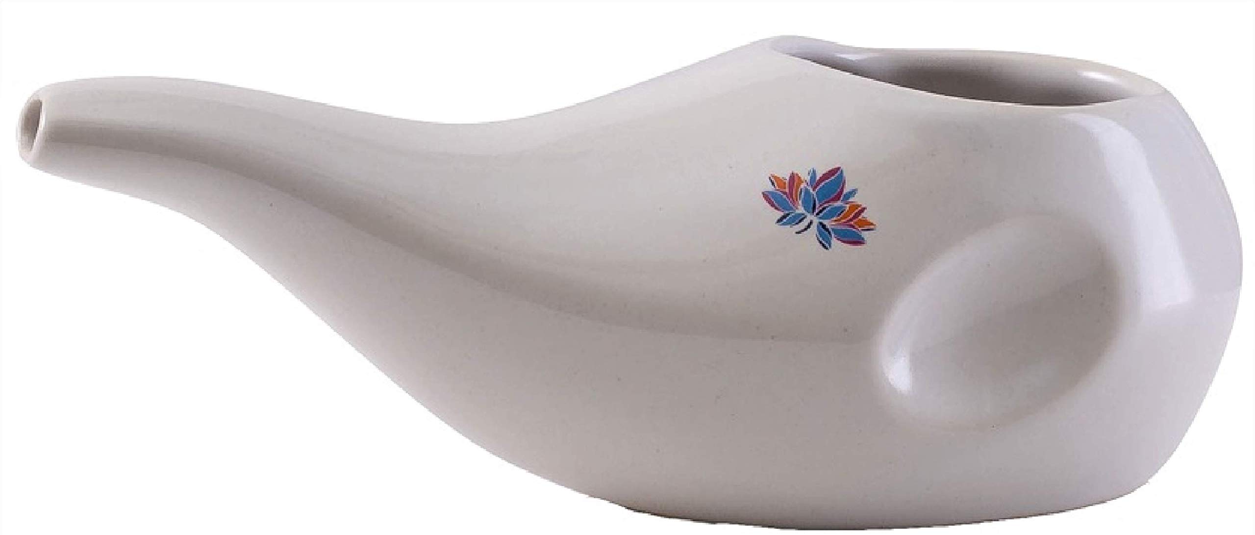 Sattvic Path Keramik-Neti-Kännchen, Nasenspülkännchen, ergonomisch, handgefertigt