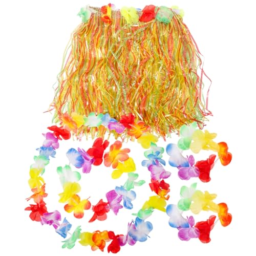 SUPVOX Kinder Rock Tänzerin Hula Hawaii elastisch mit Blumenkostüm