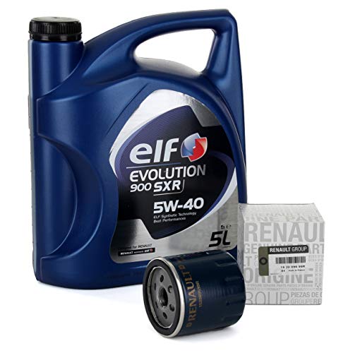 Duo Service Oil Change - Elf Evolution SXR 5W-40 5 lts + Original Ölfilter 152089599R