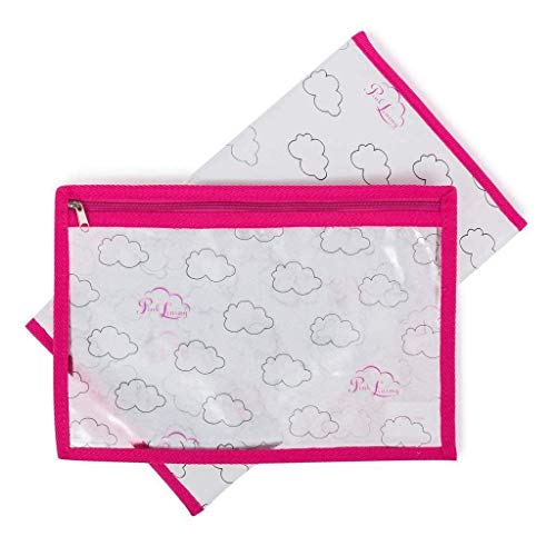 Pink Lining YUMMY MUMMY Tragbares Wolken Design Wickelunterlage & Wet Tasche Set