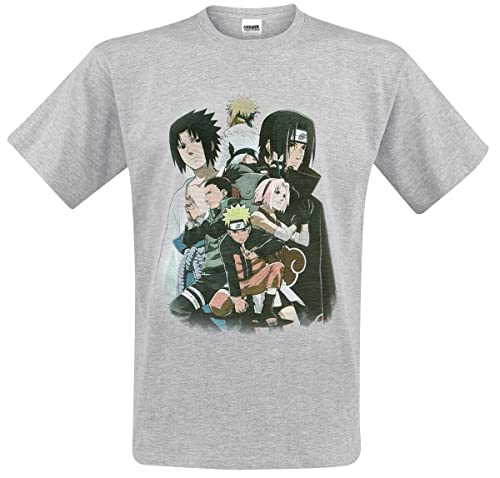ABYstyle - Naruto Shippuden - T-Shirt - Group - Herren - Grau (L)