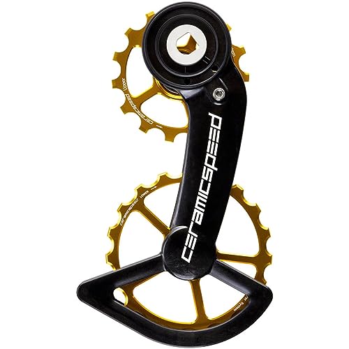 CERAMICSPEED OSPW SRAM Red/Force AXS Alternative Gold Riemenscheiben, Unisex, Mehrfarbig (Mehrfarbig), Einheitsgröße