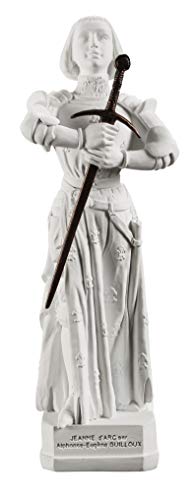 Alphonse Eugene Guilloux Dekofigur Jeanne d'Arc 20/7/6 cm, Weiß