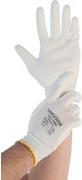 HYGOSTAR Arbeitshandschuh ULTRA FLEX HAND, XS weißer Nylon-Handschuh aus Feinstrick mit PU-Beschichtung - 12 Stück (33817)