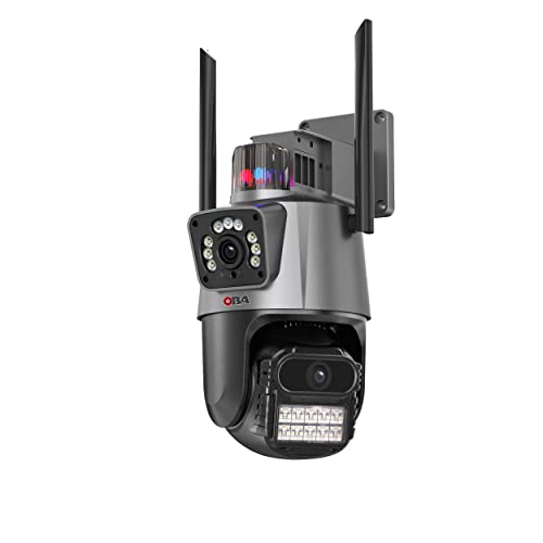 Oba security Multi-Objektiv Dual-Objektiv WiFi Dual 4MP IP Zwei-Wege-Überwachungskamera Autotracking