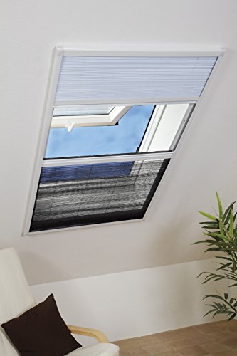 Culex 100290101-VH Kombi-Dachfenster-Plissee 110x160cm weiß