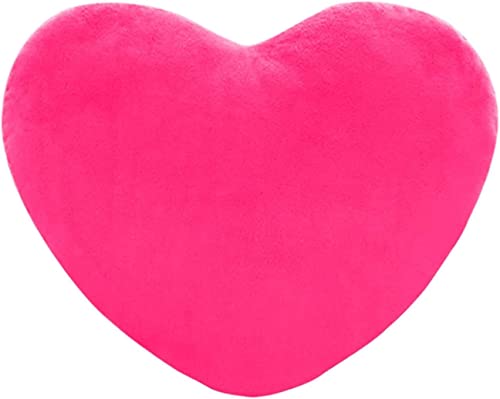 HAIWILL Plüsch Herz Kissen 50X50 cm Groß Kuschelkissen Weich Dekokissen Flauschiges für Valentinstag Zum Jahrestag Geburtstag Muttertag (Rosa)