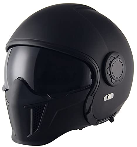 Helmets Jet-Helm · Motorrad-Helm Roller-Helm Scooter-Helm Bobber Mofa-Helm Chopper Retro Cruiser Vintage Pilot Biker Helmet · ECE Visier E,XL:60-61