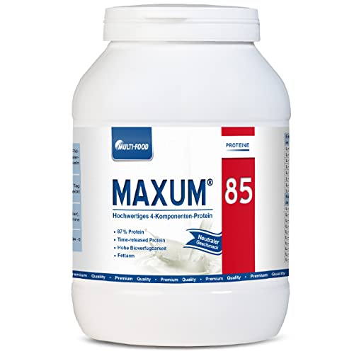 Maxum 85, Mehrkomponenten Protein 4K, Eiweiß Pulver Mix für Shakes (Neutral)