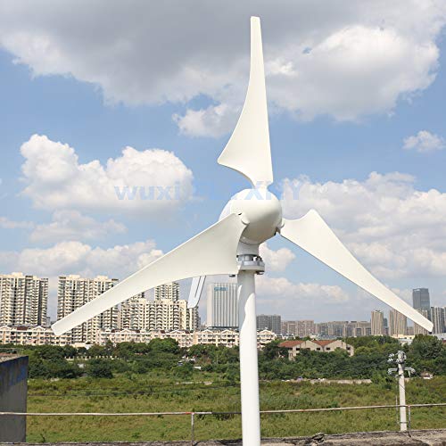 Niedrige Startgeschwindigkeit 600w Wind Turbinen 12v 24v Windkraftanlage mit 3 Blättern und Laderegler Windgenerator für Yachtfarmen Heimat (24V mit Laderegler)