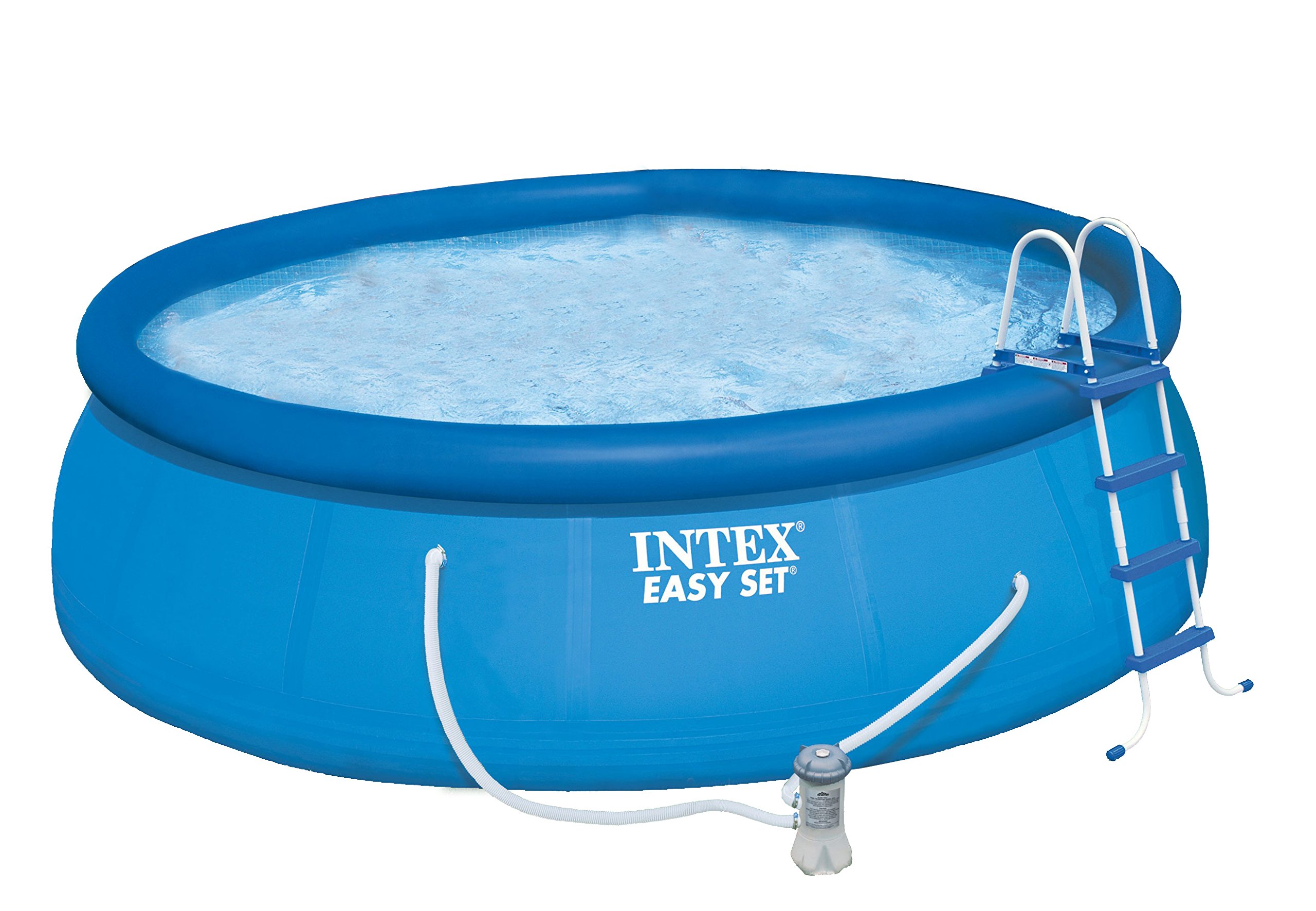 Intex Easy Set Up 4,5 m x 121,9 cm Pool mit Filterpumpe, Leiter, Bodentuch und Abdeckung #28168