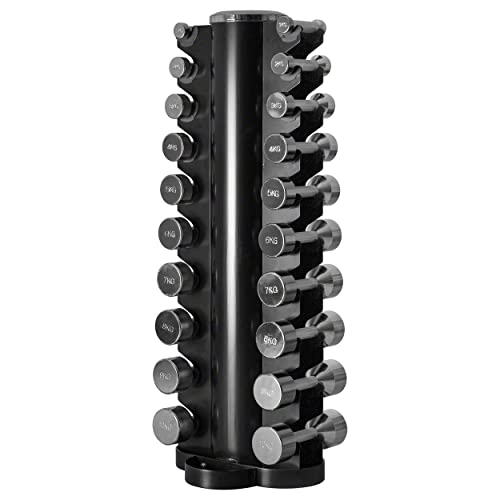 Sport-Tec Kurzhantel-Turm-Set mit 10 Paar Chrom Hanteln, 1-10kg, LxBxH 51x51x123 cm