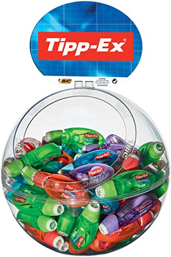 Tipp-Ex Korrekturroller Micro Tape Twist mit drehbarer Schutzkappe - Korrekturmäuse 4-fach sortiert: blau, rot, lila und grün - 10 Stück à 8m x 5mm