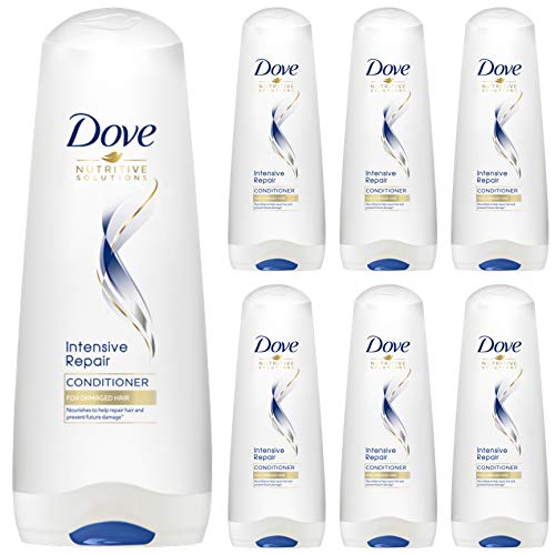 Dove Intensive Reparatur-Spülung, 200 ml, für trockenes, geschädigtes Haar, Reparatur, Split-Enden, weich, glänzend und handhabbar, 6 Stück
