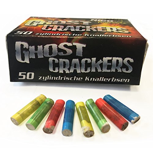 500 Stk. Ghost Cracker knallbunte zylindrische Knallerbsen mit Plastikkörper - Knallteufel Feuerwerk Neuheit